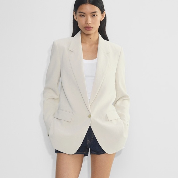 Artzia Wilfred Flores Beige Blazer - Picture 1 of 9